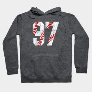 Vintage #97 Baseball Laces Baseball Mom Jersey Love Baseball Hoodie